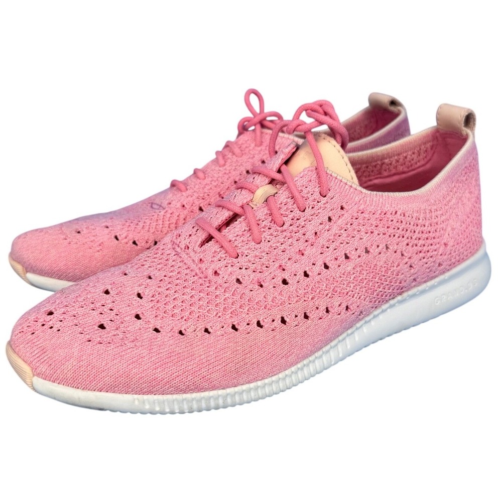 Cole Haan Zerogrand Stitchlite Pink Knit Oxford Sneakers W23326 Womens 7B